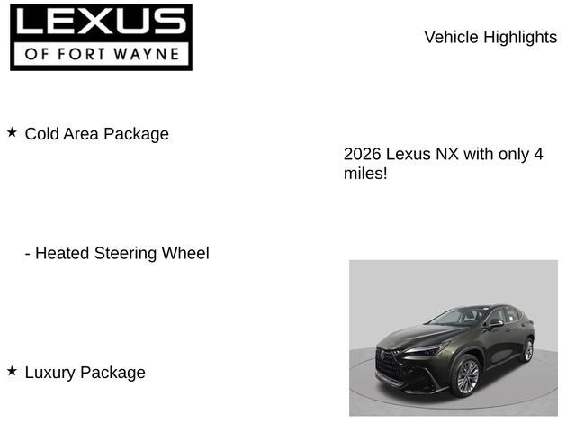 2026 Lexus NX LUXURY AWD