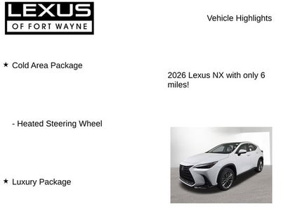 2026 Lexus NX 350h Luxury