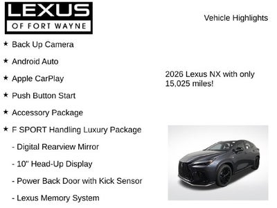 2026 Lexus NX F SPORT HANDLING AWD