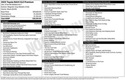 2025 Toyota RAV4 XLE Premium