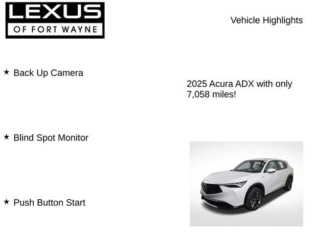 2025 Acura ADX A-Spec Package