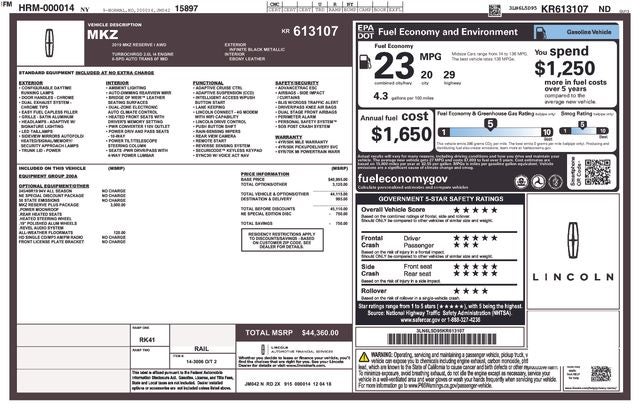 2019 Lincoln MKZ Reserve