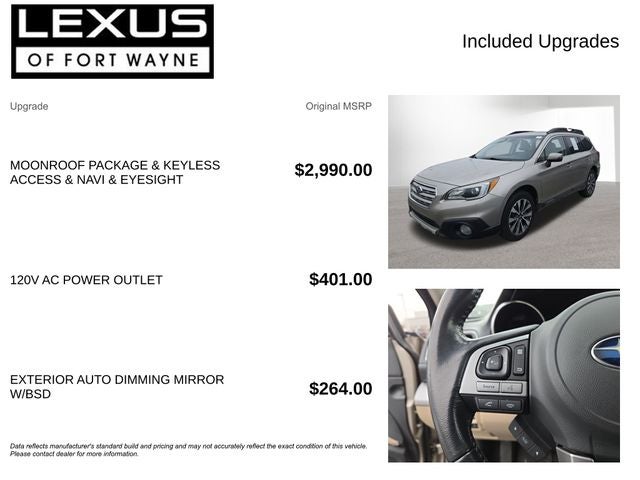 2015 Subaru Outback 2.5i Limited