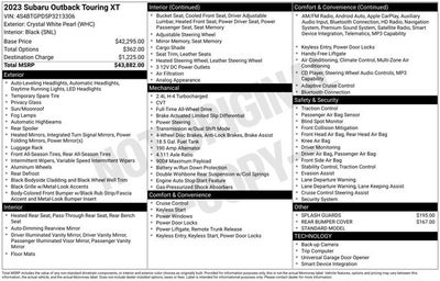 2023 Subaru Outback Touring XT