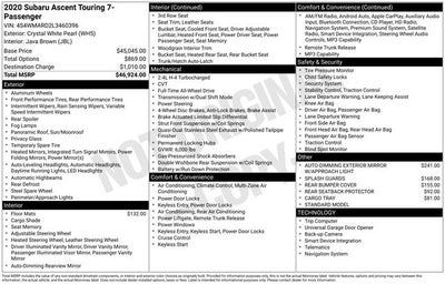 2020 Subaru Ascent Touring