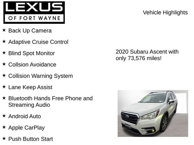 2020 Subaru Ascent Touring