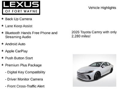 2026 Toyota Camry XSE