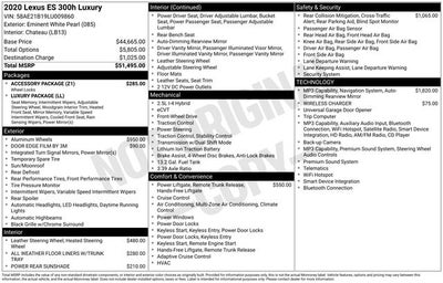 2020 Lexus ES 300h Luxury