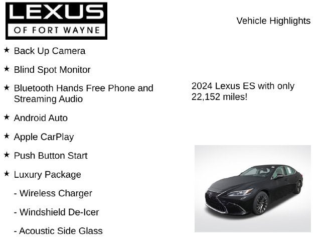 2024 Lexus ES LUXURY