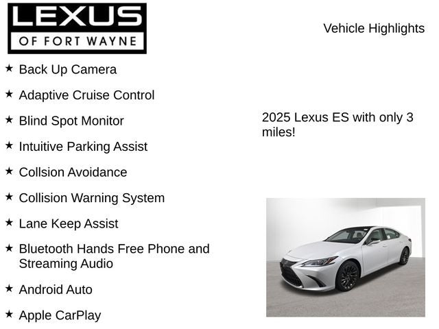 2025 Lexus ES LUXURY