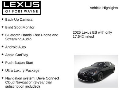 2025 Lexus ES ULTRA LUXURY