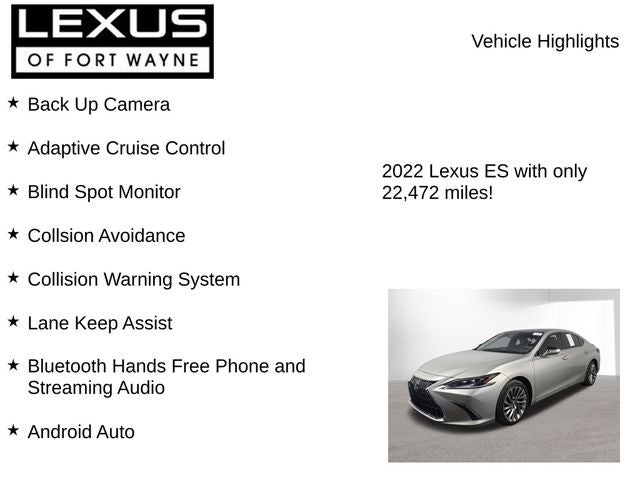 2022 Lexus ES 350 Ultra Luxury