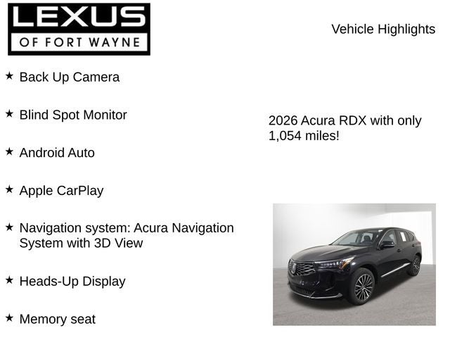 2026 Acura RDX Advance Package SH-AWD