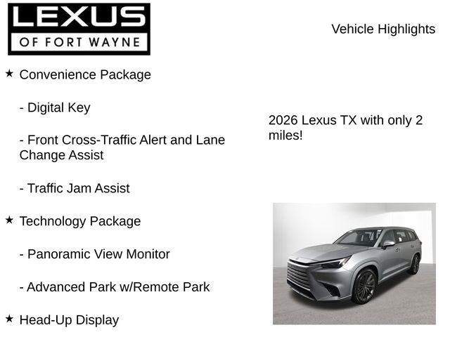 2026 Lexus TX LUXURY AWD