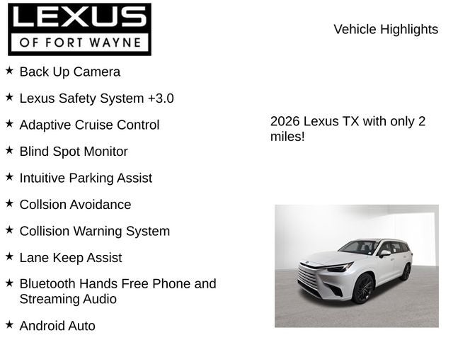 2026 Lexus TX LUXURY AWD