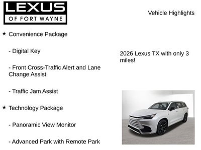 2026 Lexus TX 500h F SPORT Performance Premium