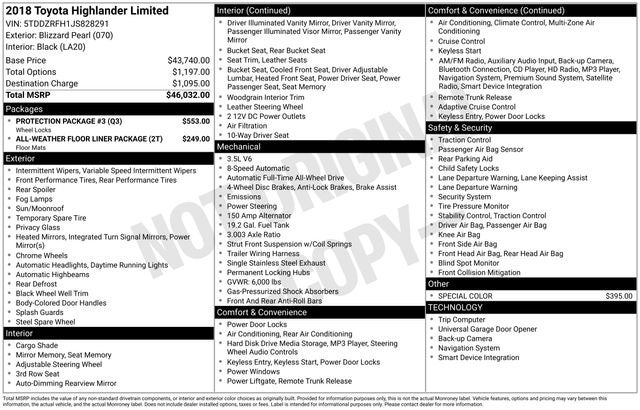 2018 Toyota Highlander Limited