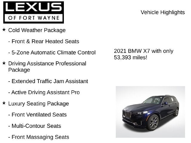 2021 BMW X7 xDrive40i
