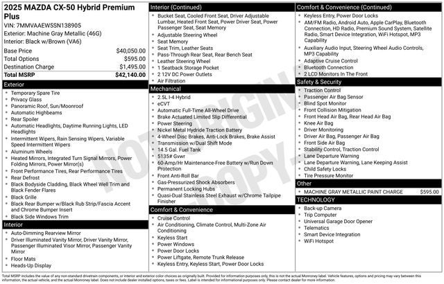 2025 Mazda Mazda CX-50 Hybrid Premium Plus