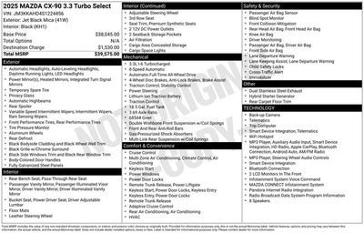 2025 Mazda Mazda CX-90 3.3 Turbo Select
