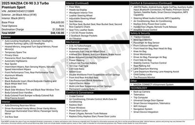 2025 Mazda Mazda CX-90 3.3 Turbo Premium
