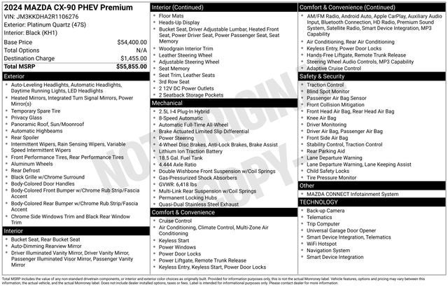 2024 Mazda Mazda CX-90 PHEV Premium