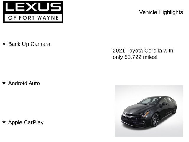 2021 Toyota Corolla SE