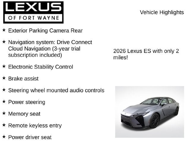 2026 Lexus ES 350h Premium