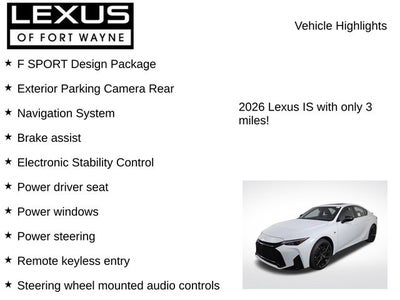 2026 Lexus IS F SPORT DESIGN AWD
