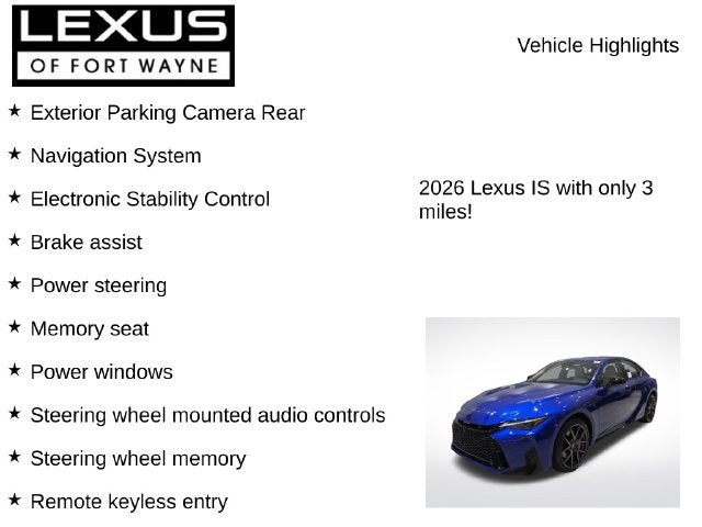 2026 Lexus IS F SPORT AWD