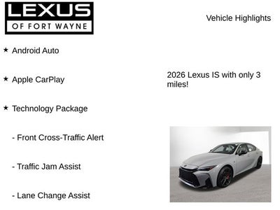 2026 Lexus IS F SPORT AWD