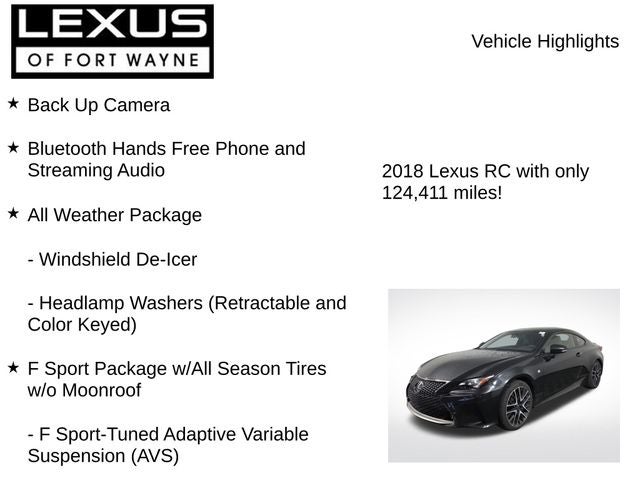 2018 Lexus RC 350
