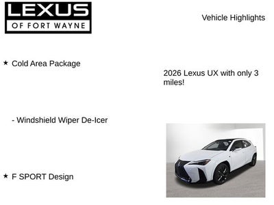 2026 Lexus UX F SPORT DESIGN AWD