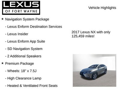 2017 Lexus NX 200t