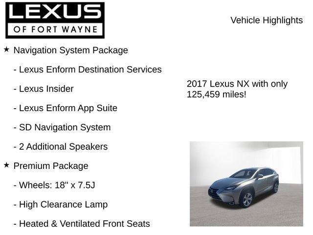 2017 Lexus NX 200t