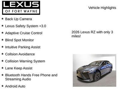 2026 Lexus RZ 350e
