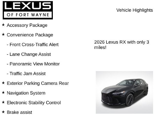 2026 Lexus RX PREMIUM AWD