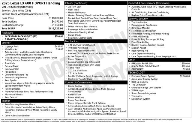 2025 Lexus LX 600 F SPORT
