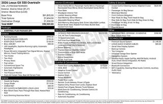 2026 Lexus GX 550 Overtrail+