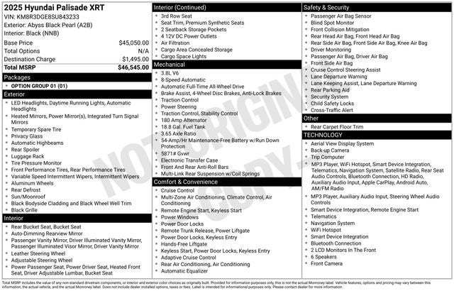 2025 Hyundai Palisade XRT