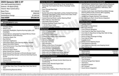 2025 Genesis G80 2.5T