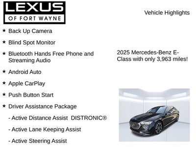 2025 Mercedes-Benz E-Class E 350 4MATIC®