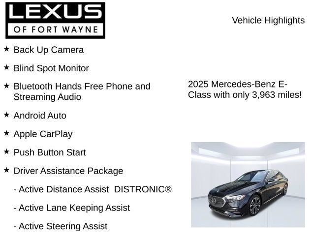 2025 Mercedes-Benz E-Class E 350 4MATIC®