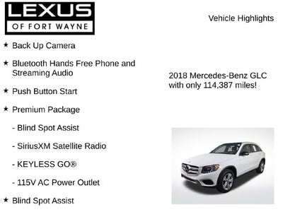 2018 Mercedes-Benz GLC GLC 300 4MATIC®