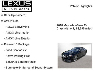 2018 Mercedes-Benz E-Class E 400 4MATIC®