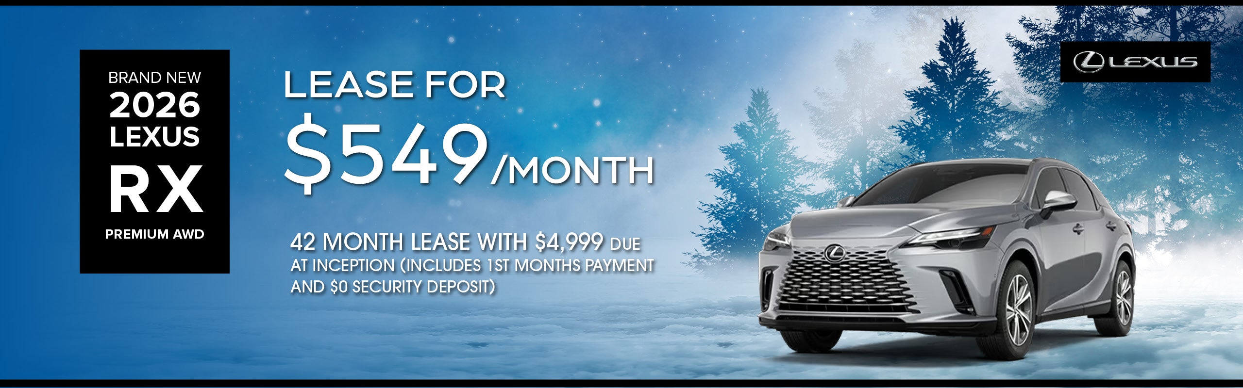 Brand New 2026 Lexus RX350 Premium AWD