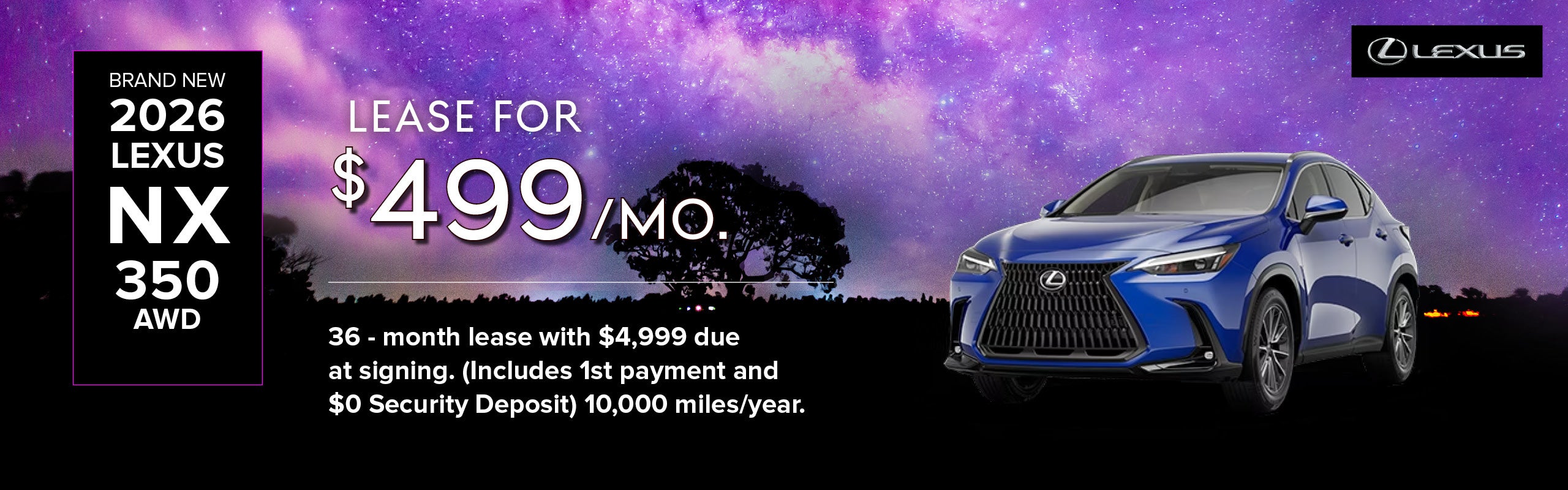 Brand New 2026 Lexus NX 350 AWD