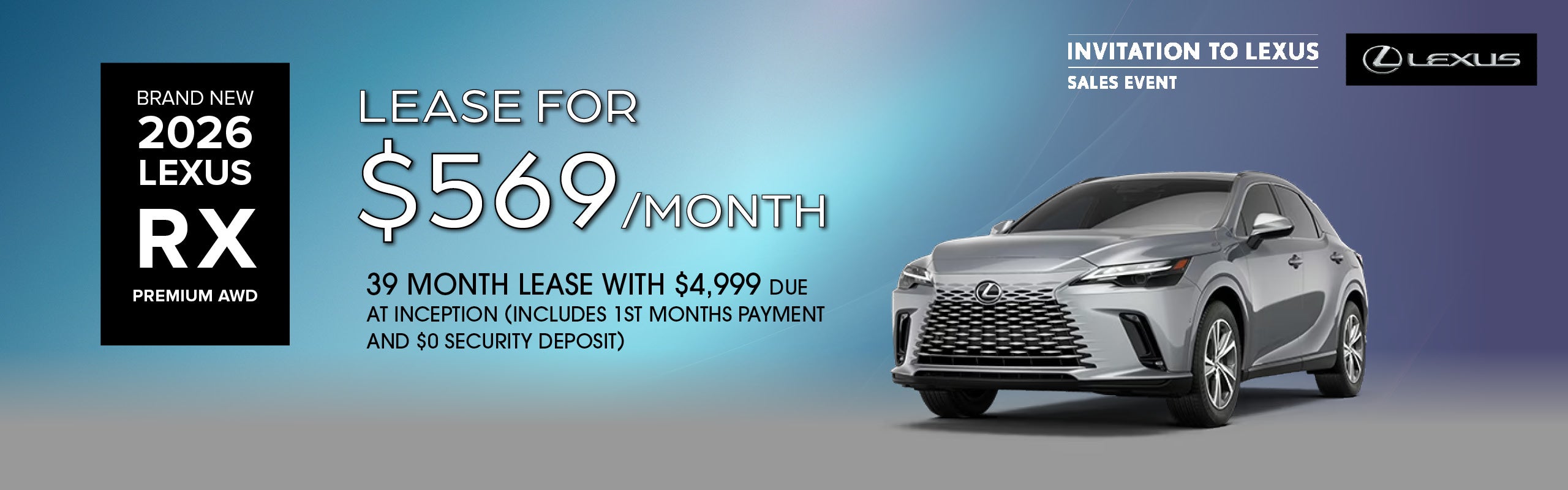 Brand New 2026 Lexus RX350 Premium AWD