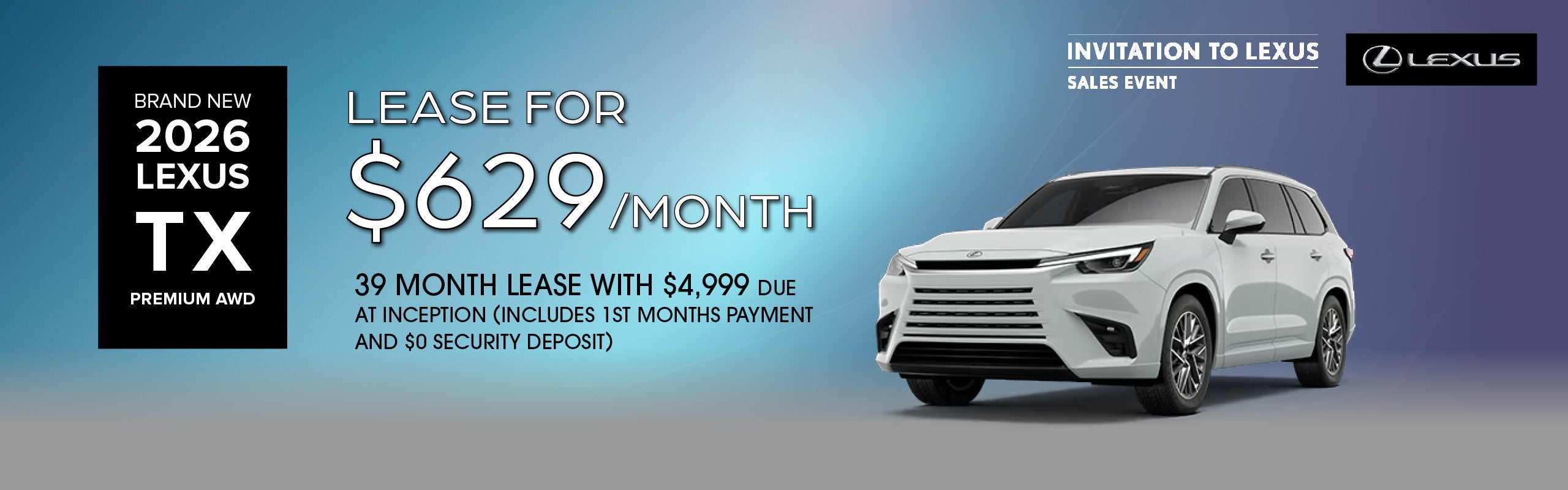 Brand New 2026 Lexus TX 350 Premium AWD