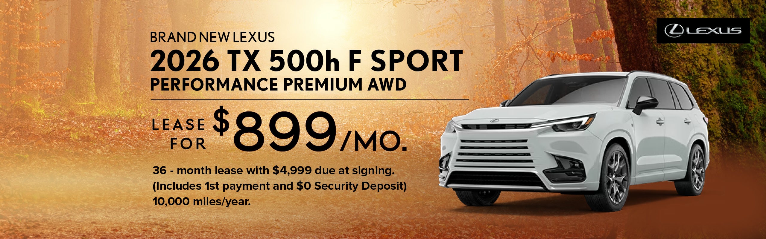 2026 Lexus TX 500h F SPORT PERFORMANCE PREMIUM AWD